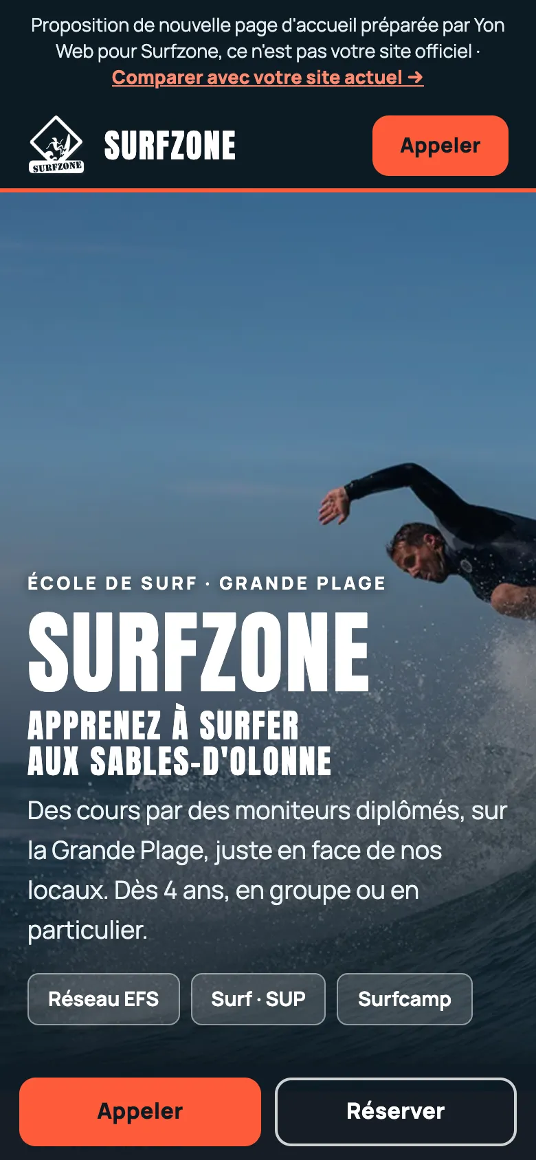 Capture mobile de la proposition